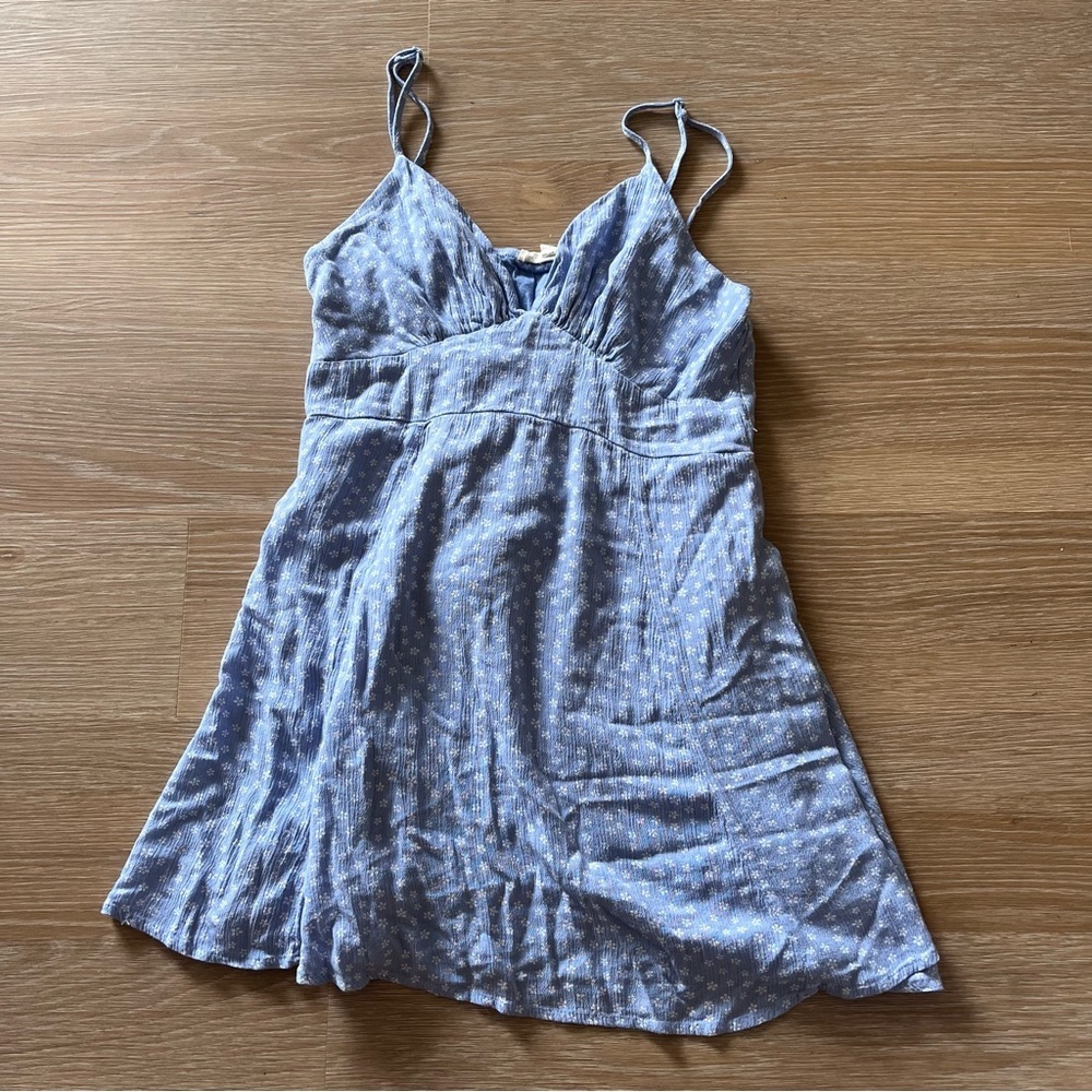 LA hearts blue babydoll floral dress - Picture 2 of 2